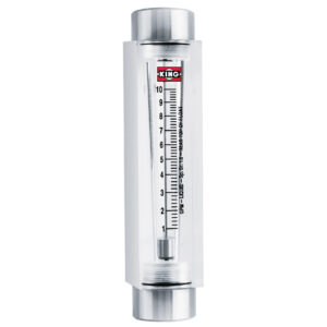 En väggmonterad kungtermometer i rörstil som visar en skala från -40 till 120 grader Fahrenheit.
