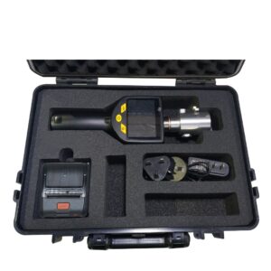 A SUTO S520 thermal imaging camera and accessories organized in a foam-lined bag.
