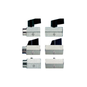 Nio cylindriska sensorer med fästa monteringsfästen, visas i tre rader mot en ljus bakgrund.